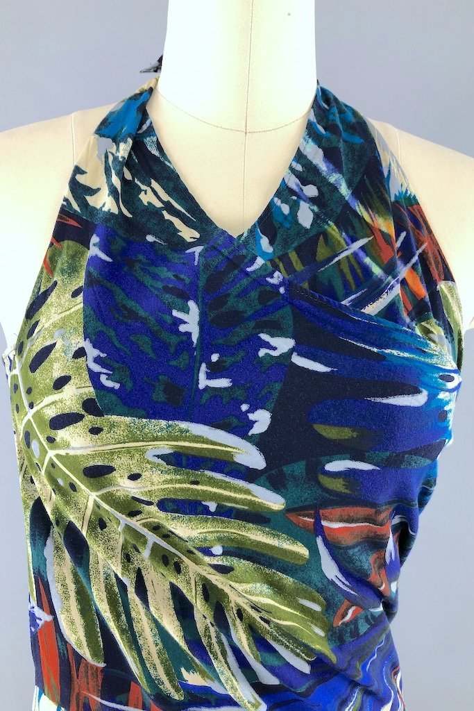 Vintage Sarong Wrap Mini Dress-ThisBlueBird - Modern Vintage