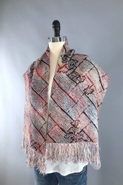 Vintage Shibori Silk Scarf-ThisBlueBird - Modern Vintage