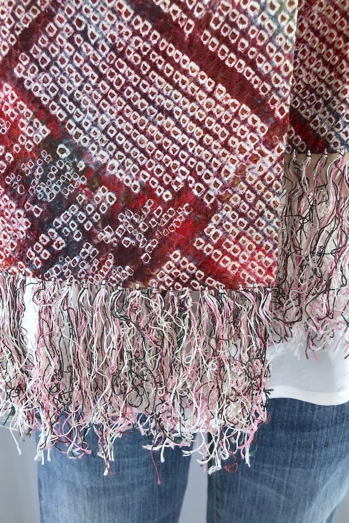 Vintage Shibori Silk Scarf-ThisBlueBird - Modern Vintage