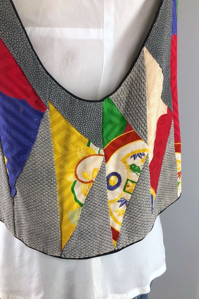 Vintage Silk Kimono Vest-ThisBlueBird - Modern Vintage