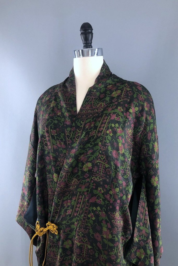 Vintage Silk Kimono Wrap Jacket-ThisBlueBird - Modern Vintage