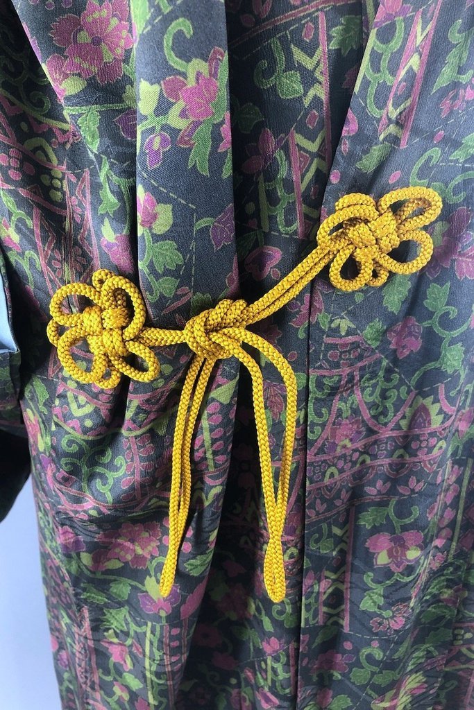 Vintage Silk Kimono Wrap Jacket-ThisBlueBird - Modern Vintage