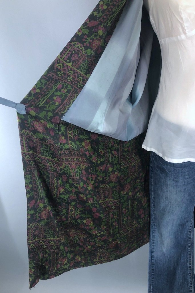 Vintage Silk Kimono Wrap Jacket-ThisBlueBird - Modern Vintage