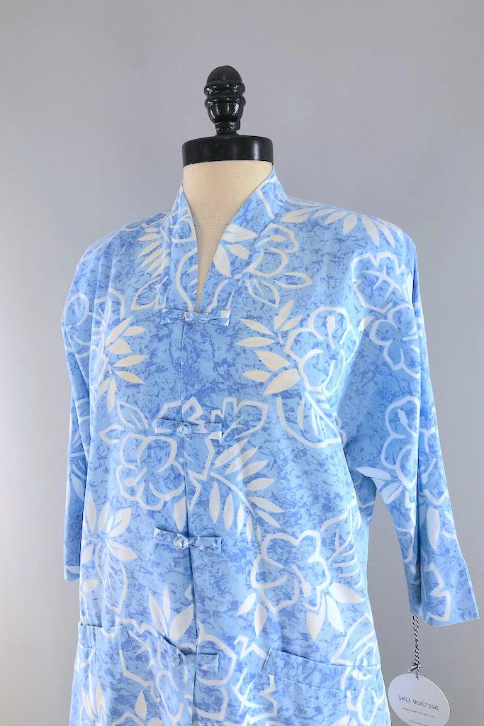 Vintage Sky Blue Asian Tunic-ThisBlueBird