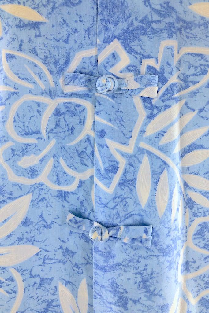 Vintage Sky Blue Asian Tunic-ThisBlueBird