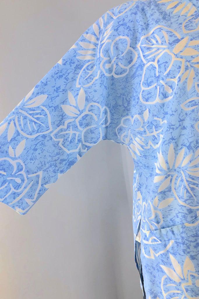 Vintage Sky Blue Asian Tunic-ThisBlueBird
