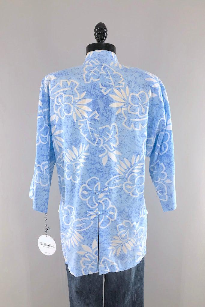 Vintage Sky Blue Asian Tunic-ThisBlueBird