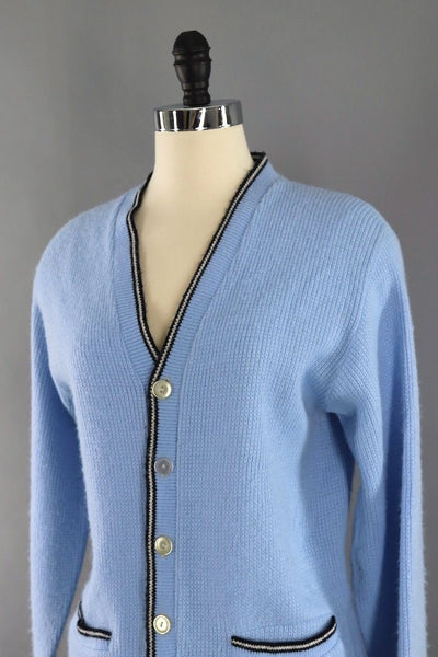 Vintage Sky Blue Cardigan Sweater-ThisBlueBird - Modern Vintage