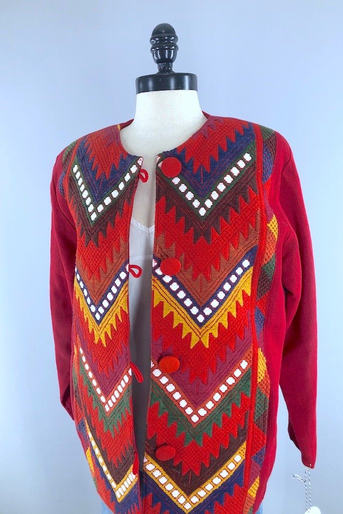 Vintage Southwest Embroidered Jacket-ThisBlueBird - Modern Vintage