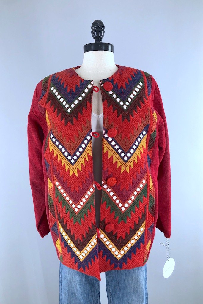 Vintage Southwest Embroidered Jacket-ThisBlueBird - Modern Vintage