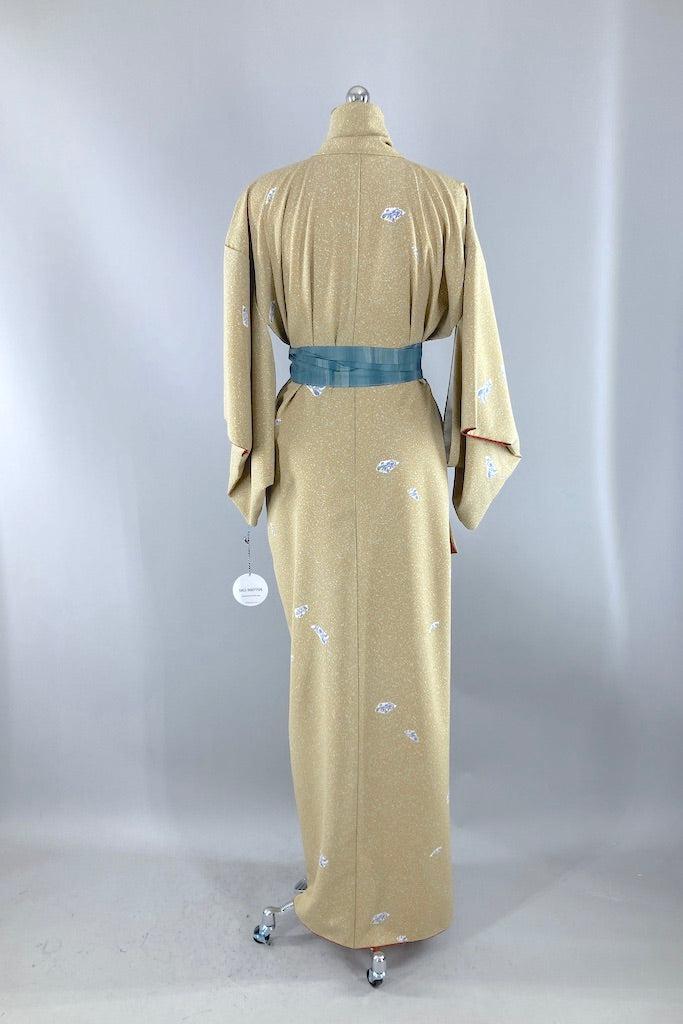Vintage Stone &amp; Aqua Kimono-ThisBlueBird