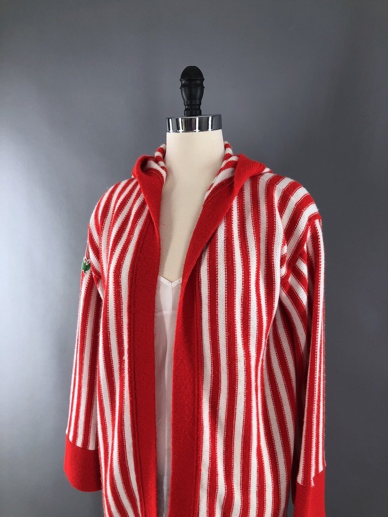 Vintage Striped Cardigan Hoodie-ThisBlueBird - Modern Vintage