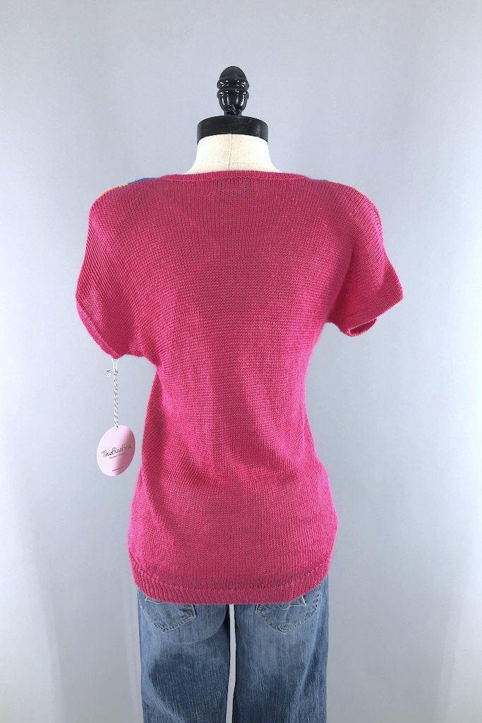 Vintage Summer Rainbow Knit Top-ThisBlueBird - Modern Vintage