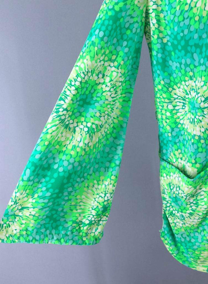 1980s Vintage Swim Coverup Cardigan Blouse / Catalina Swimwear-ThisBlueBird - Modern Vintage