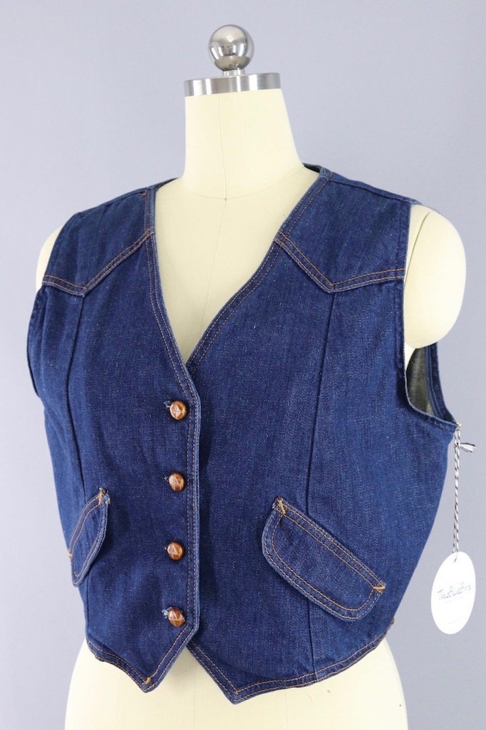 Vintage Talisman Denim Vest-ThisBlueBird - Modern Vintage