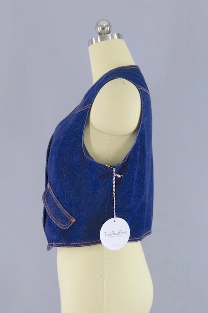 Vintage Talisman Denim Vest-ThisBlueBird - Modern Vintage