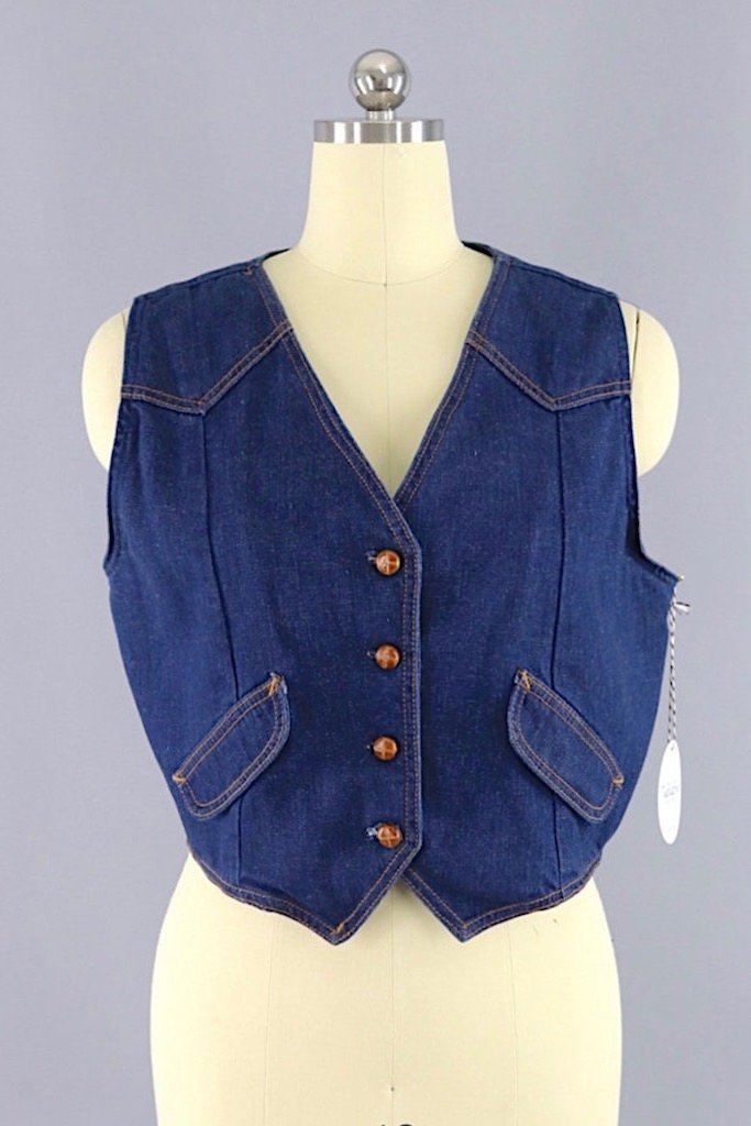 Vintage Talisman Denim Vest-ThisBlueBird