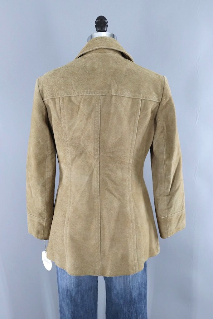 Vintage Tan Suede Jacket-ThisBlueBird - Modern Vintage