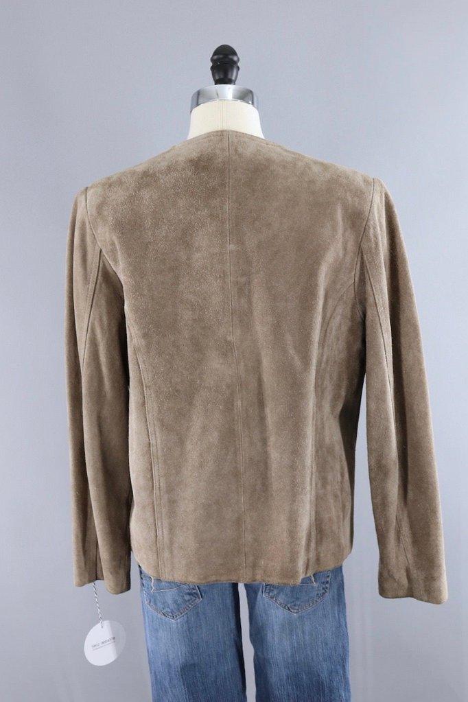 Vintage 1970s Country Miss Tan Suede Jacket - ThisBlueBird