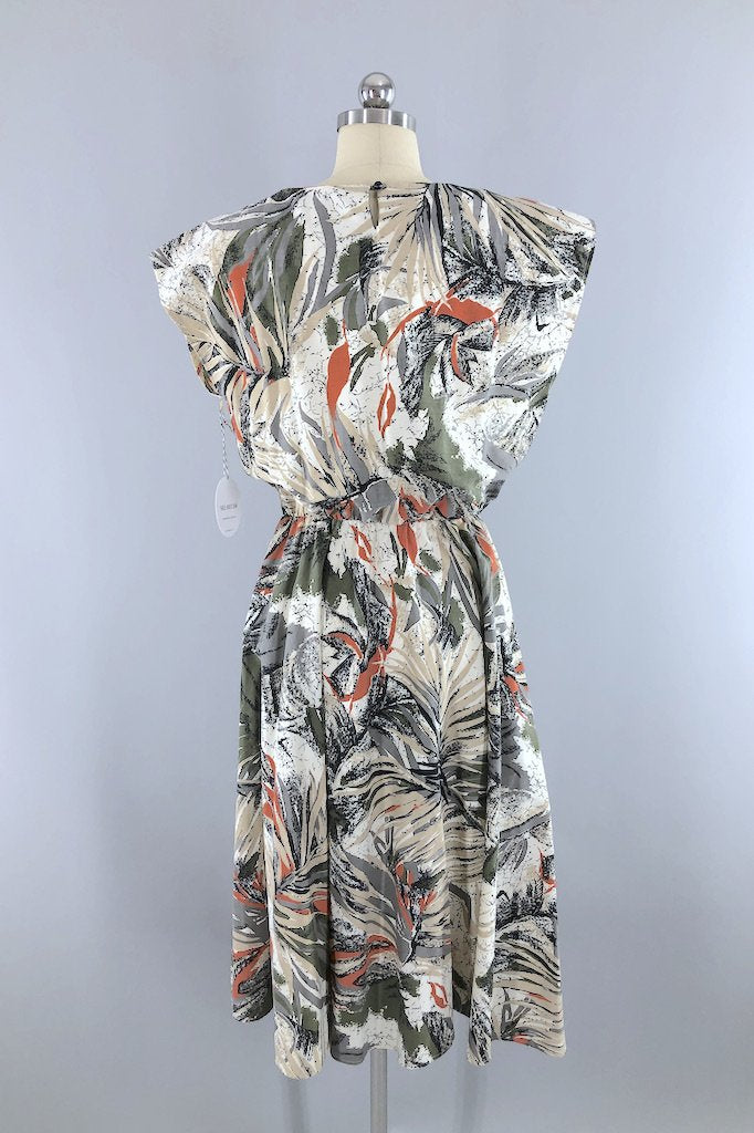 Vintage Tropical Print Dress-ThisBlueBird - Modern Vintage