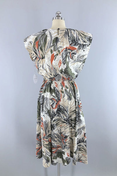 Vintage Tropical Print Dress-ThisBlueBird - Modern Vintage