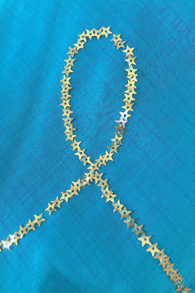 Vintage Turquoise Stars Dress-ThisBlueBird - Modern Vintage