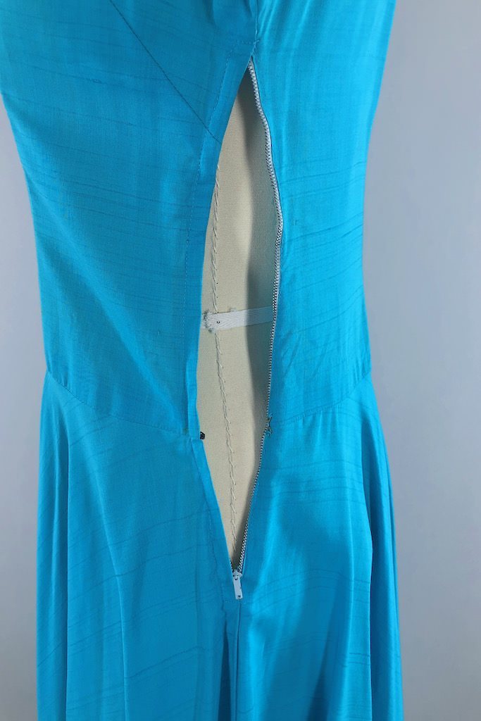Vintage Turquoise Stars Dress-ThisBlueBird - Modern Vintage