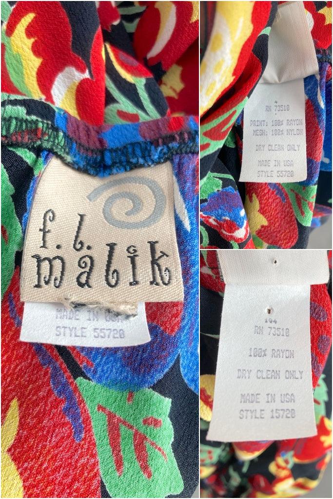Vintage Two Piece Novelty Print Dress-ThisBlueBird