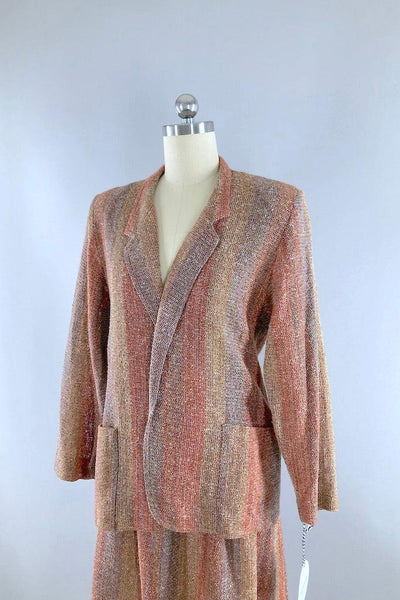 Vintage Two Piece Terra Cotta Suit-ThisBlueBird