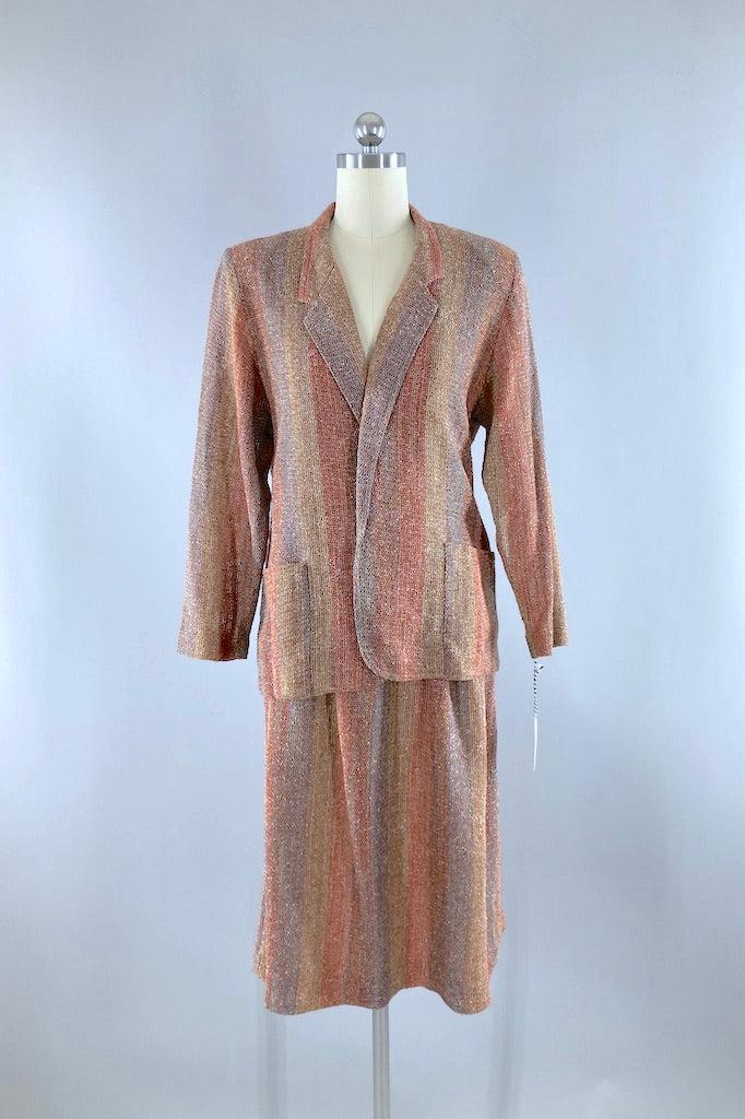 Vintage Two Piece Terra Cotta Suit-ThisBlueBird