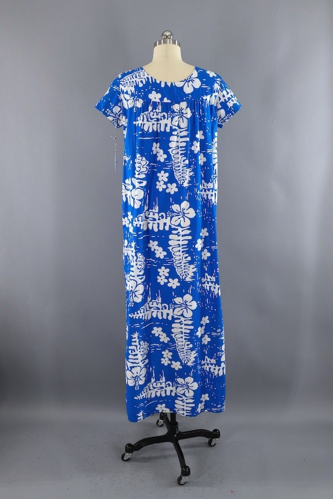 Vintage Hawaiian Dress, 100% Cotton, Ui-Maikai