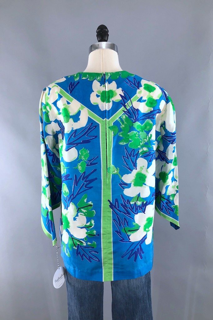 Vintage Vera Neumann Silk Blouse-ThisBlueBird - Modern Vintage
