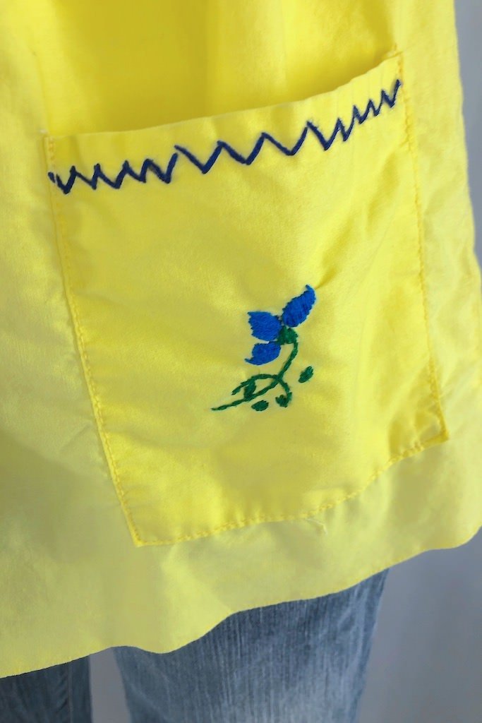 Vintage Yellow Cotton Embroidered Tunic-ThisBlueBird - Modern Vintage