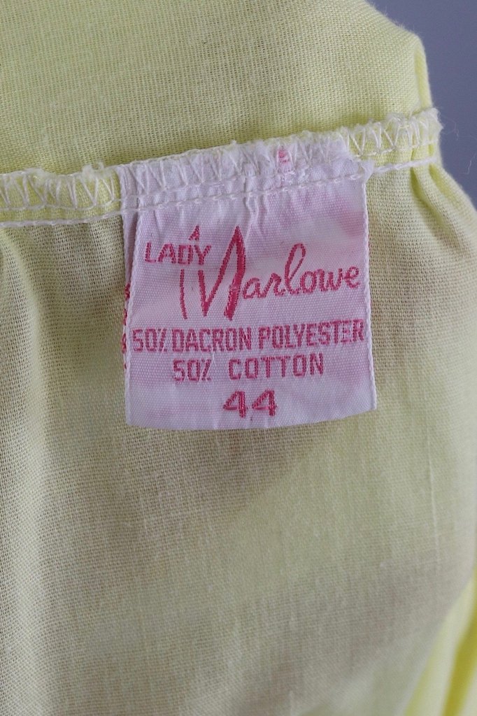 Vintage Yellow Embroidered Night Gown House Dress-ThisBlueBird - Modern Vintage