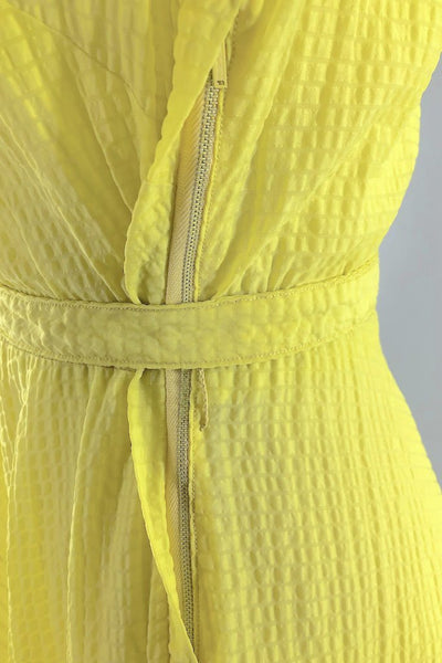 Vintage Yellow Seersucker Dress-ThisBlueBird - Modern Vintage