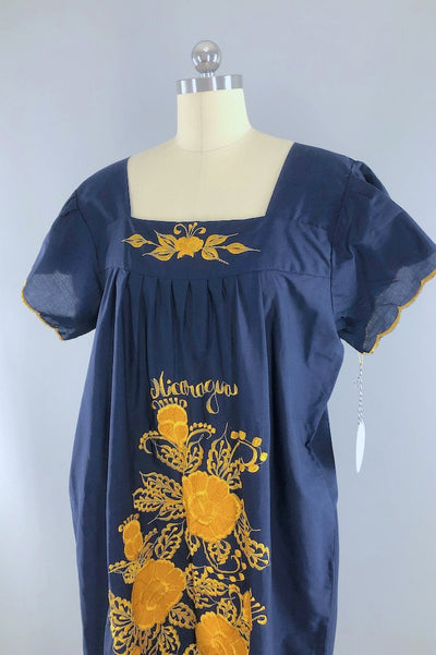 Vtg Embroidered Souvenir Caftan Dress-ThisBlueBird - Modern Vintage