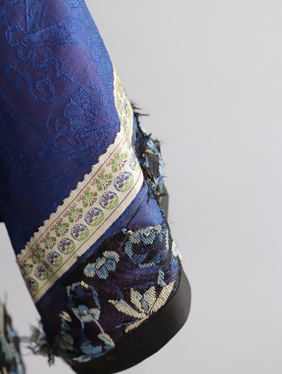 Antique 1870s-1890s Silk Embroidered Chinese Court Jacket - ThisBlueBird