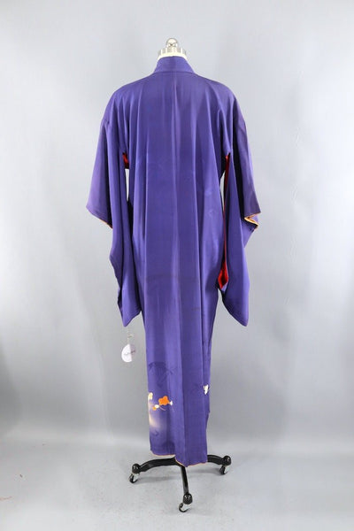 Antique Purple Silk Kimono-ThisBlueBird - Modern Vintage