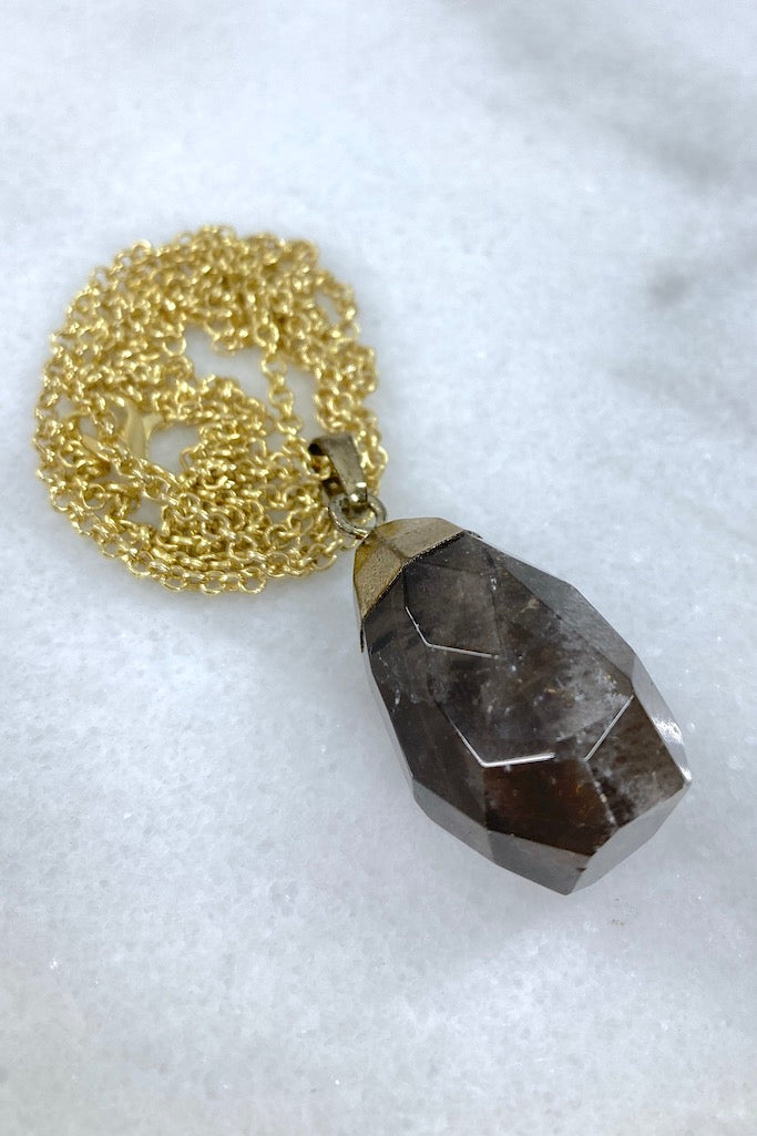 Faceted Gemstone Necklace-ThisBlueBird