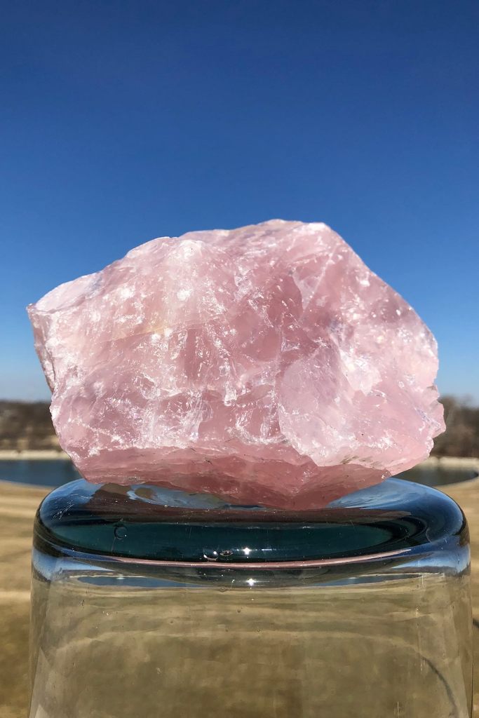 Giant Rough Rose Quartz Boulder - ThisBlueBird