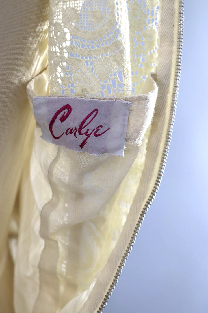 Vintage Ivory Lace Day Dress-ThisBlueBird