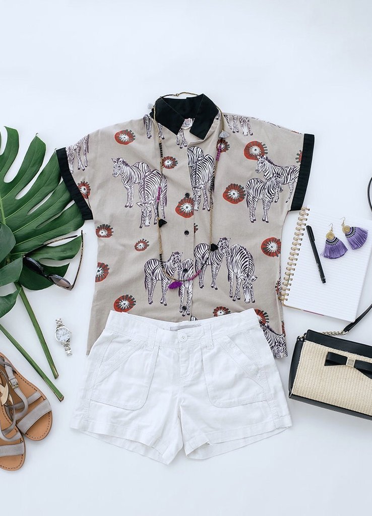 Vintage 1980s Ely Glad Rags ZEBRA Novelty Print Shirt – ThisBlueBird