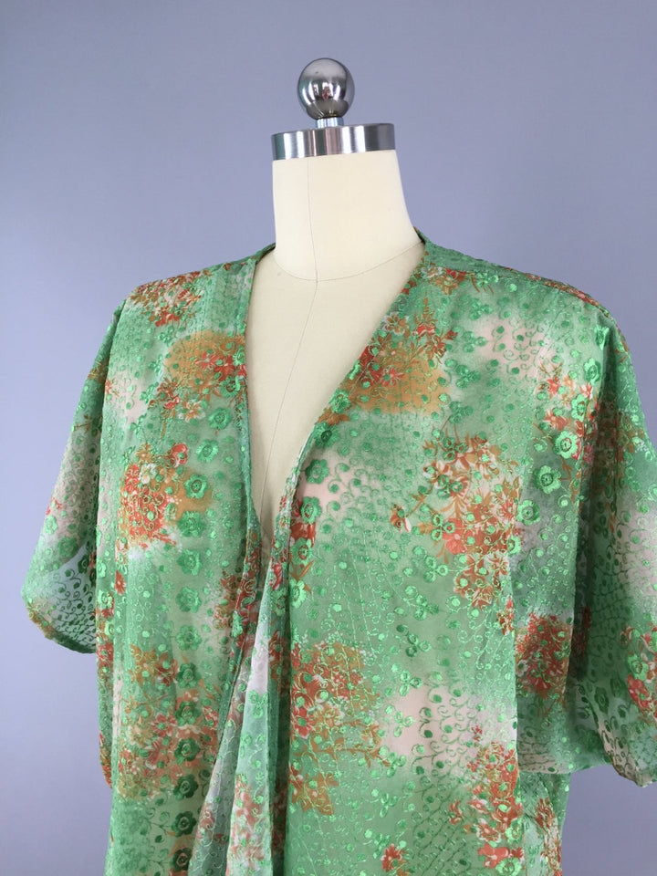 Kimono Robe / Vintage Indian Sari - ThisBlueBird