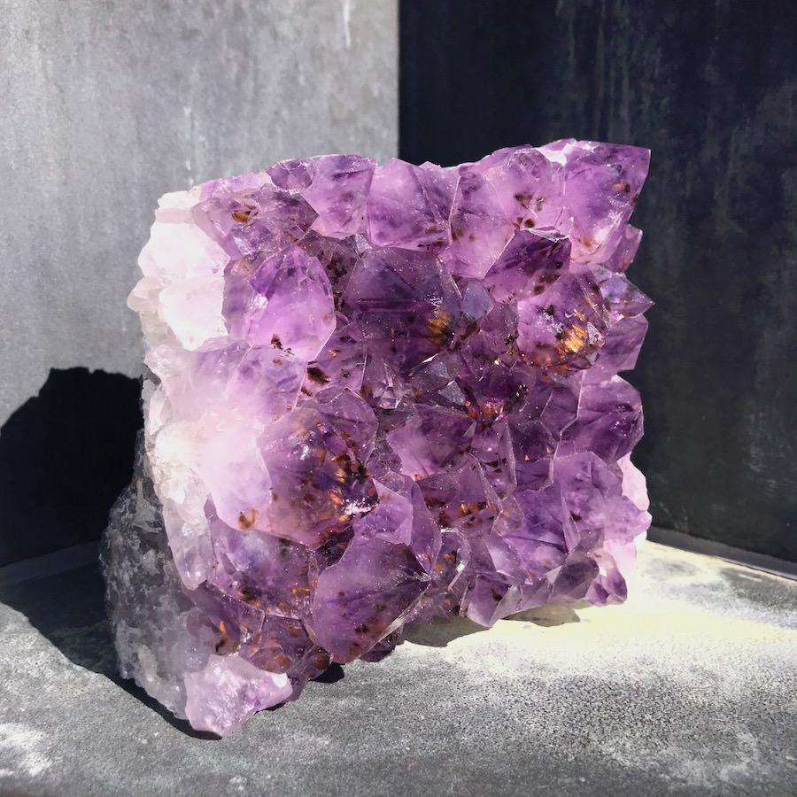 Large Natural Purple Amethyst Druzy Cluster Slice - ThisBlueBird