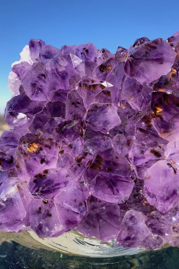 Large Natural Purple Amethyst Druzy Cluster Slice - ThisBlueBird