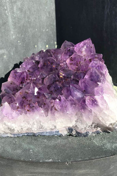 Large Natural Purple Amethyst Druzy Cluster Slice - ThisBlueBird