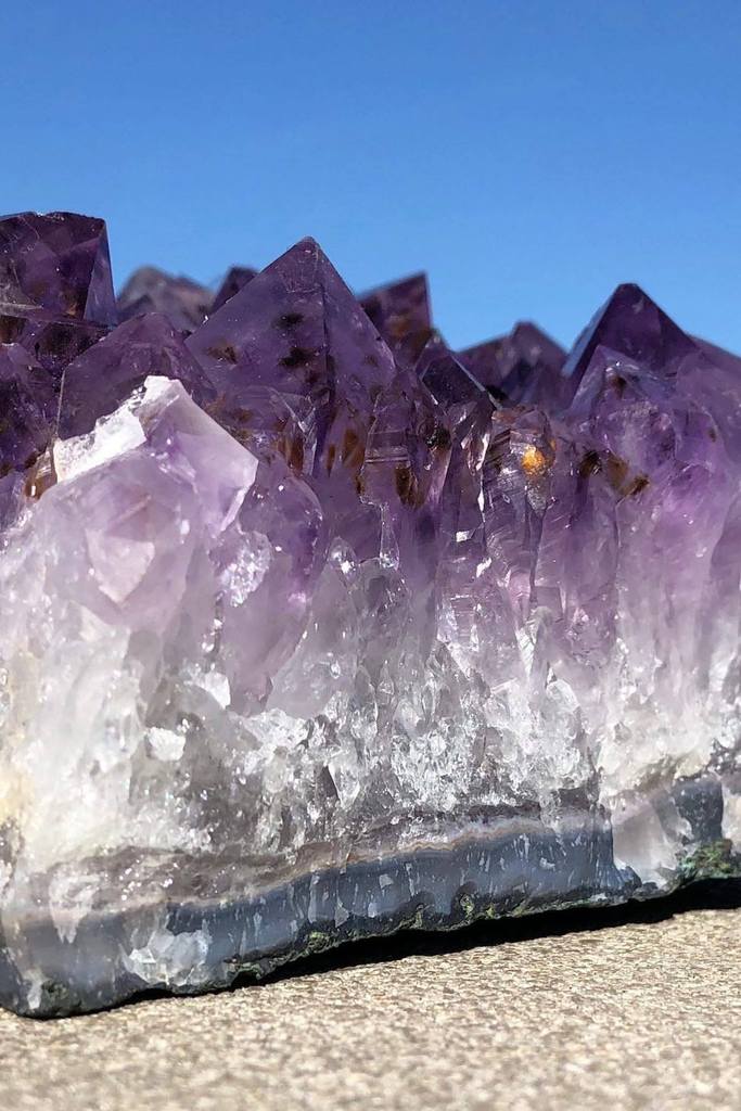 Large Natural Purple Amethyst Druzy Cluster Slice - ThisBlueBird