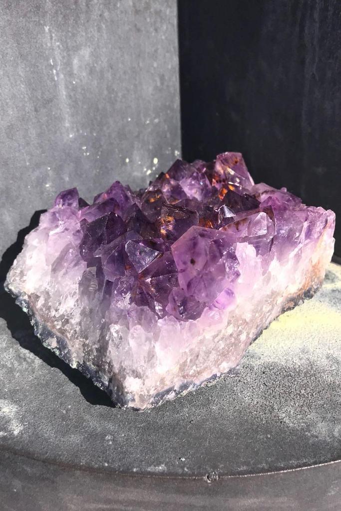 Large Natural Purple Amethyst Druzy Cluster Slice - ThisBlueBird