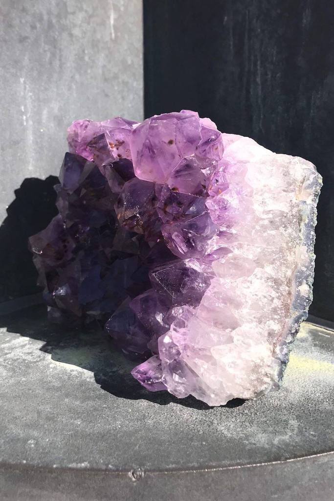Large Natural Purple Amethyst Druzy Cluster Slice - ThisBlueBird