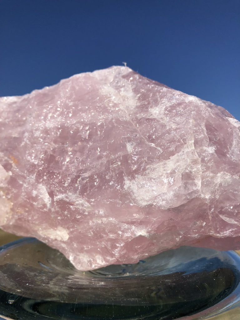 Large Rough Rose Quartz Crystal Rock - ThisBlueBird